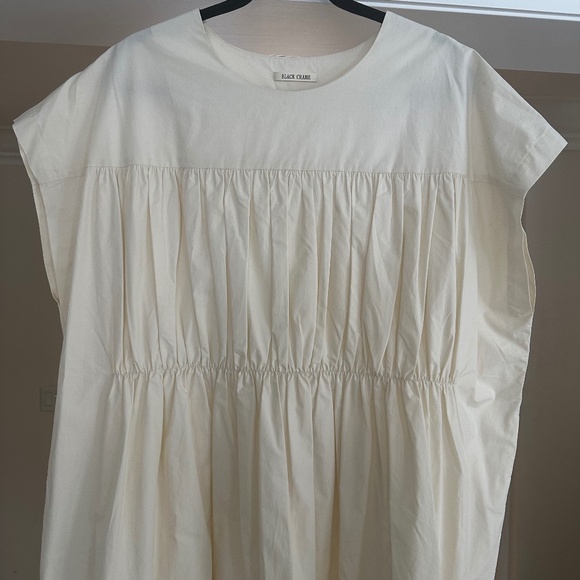BLACK CRANE Ivory Curtain Cotton Dress - Size L - Picture 6 of 16